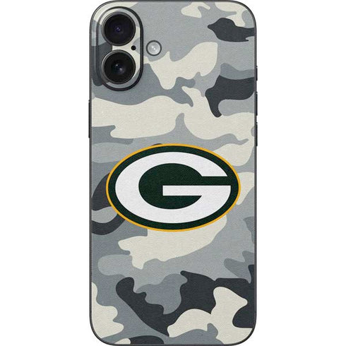 NFL Green Bay Packers Camo iPhone 16 Plus Skin